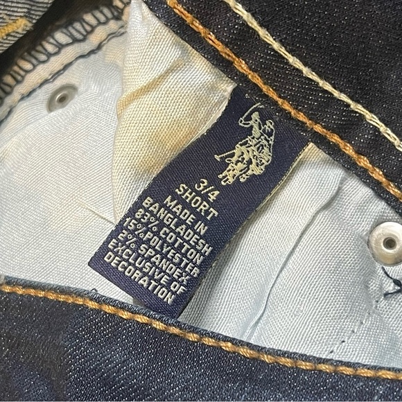 U.S. Polo Assn. Kate Women's skinny Jeans - Dark Blue 3/4 Short - Picture 4 of 7